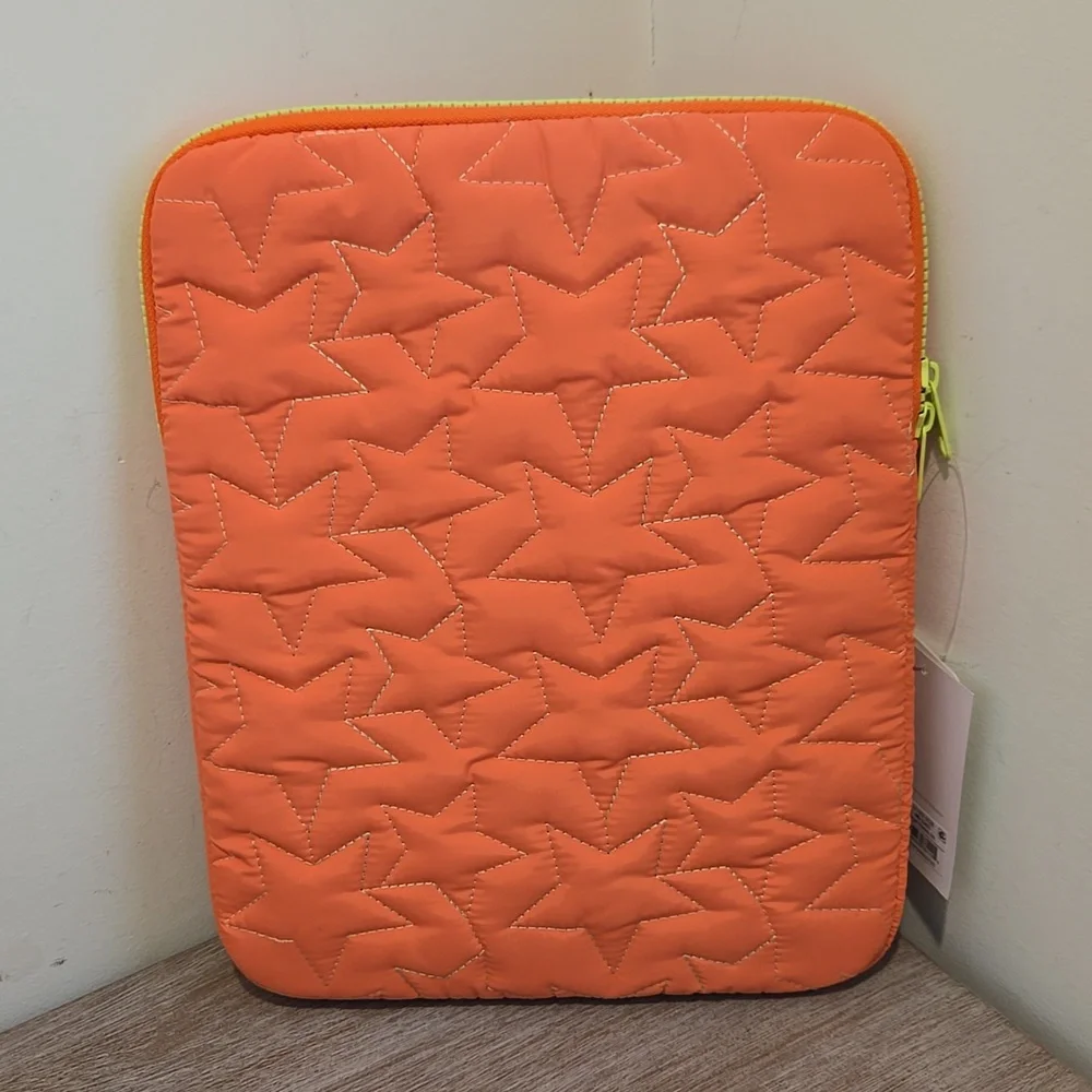 NWT HeyDay Coral Orange Star Tablet Sleeve